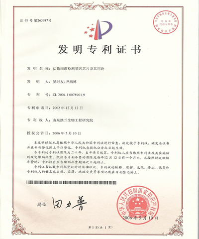 动物细菌诊断性基因芯片